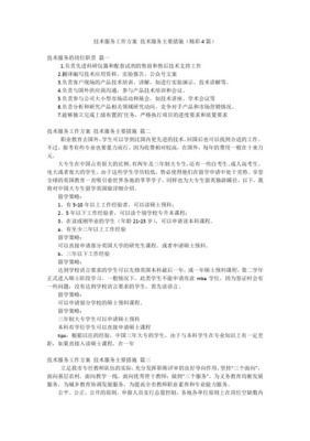 技術(shù)服務(wù)能力與實施方案定稿